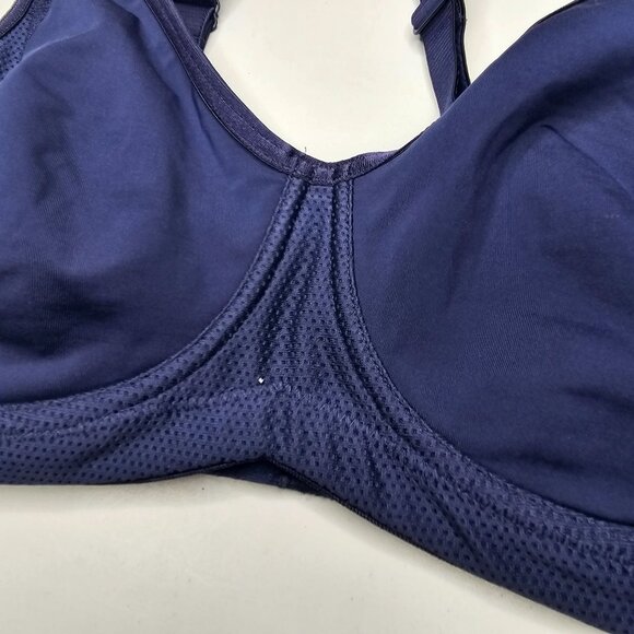 Title Nine 34C Blue Cuz She Says So Underwire Sports Bra High Impact Unlined - Picture 2 of 5